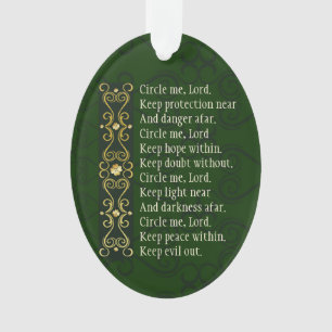 Irish Prayer Circle Me Lord Persoonlijk kerstfeest Ornament