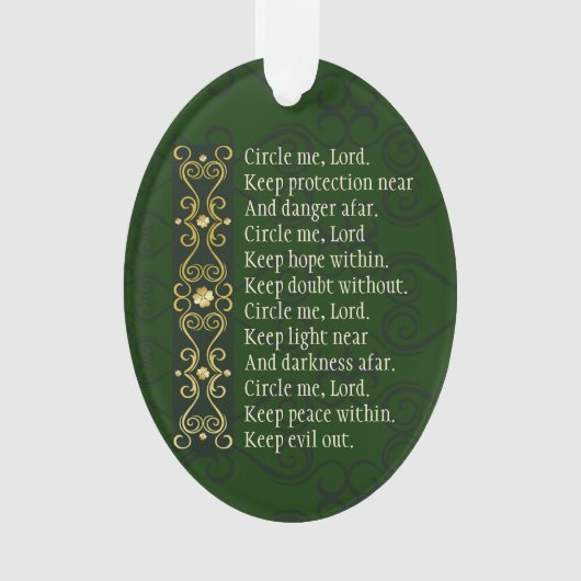 Irish Prayer Circle Me Lord Persoonlijk kerstfeest Ornament (voorkant)