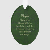 Irish Prayer Circle Me Lord Persoonlijk kerstfeest Ornament (achterkant)