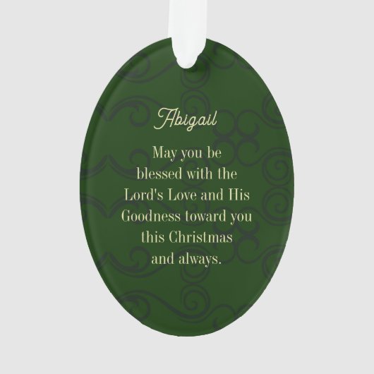 Irish Prayer Circle Me Lord Persoonlijk kerstfeest Ornament (achterkant)