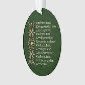 Irish Prayer Circle Me Lord Persoonlijk kerstfeest Ornament (voorkant)