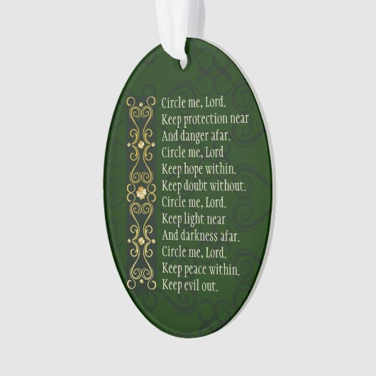Irish Prayer Circle Me Lord Persoonlijk kerstfeest Ornament (voorkant)