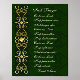 Irish Prayer, Circle me Lord, Poster