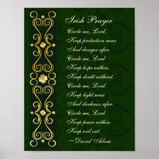 Irish Prayer, Circle me Lord, Poster (Voorkant)