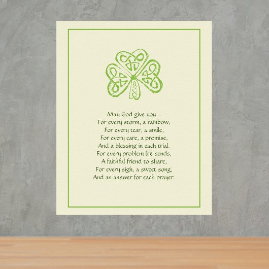 Irish Prayer Faux Poster