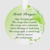 Irish Prayer Hearts en Shamrocks Custom Ornament (voorkant)