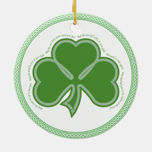 Irish Prayer Keramisch Ornament (Achterkant)