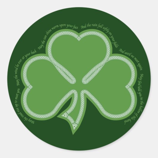 Irish Prayer Ronde Sticker (Voorkant)