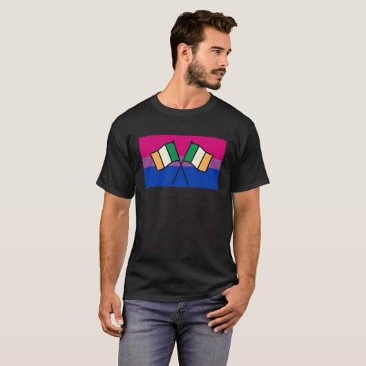 Irish Pride Bisexual Pride Flag St Patricks Day Pa T-shirt (Voorkant volledig)