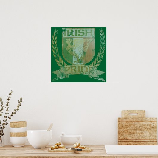 Irish Pride Crest Poster (Keuken)
