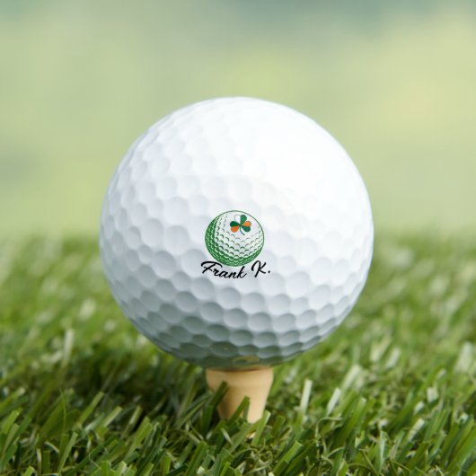 Irish Pride golfballen - Shamrock vlag ontwerp (Insitu Shirt)