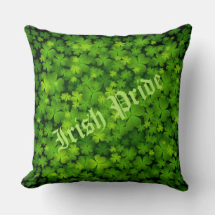 Irish Pride  Green Shamrocks Kussen