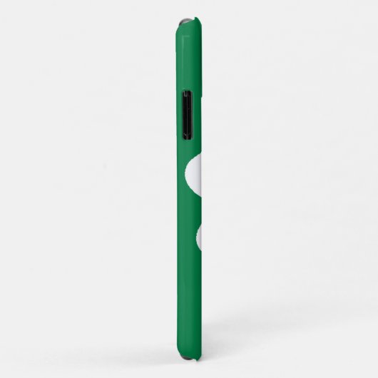 Irish Pride: Green & White Shamrock iPhone Case (Achterkant/rechts)