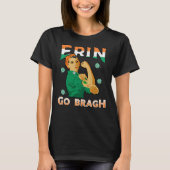 Irish Pride Shirt Rosie Riveter Erin Go Bragh (Voorkant)