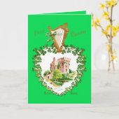 Irish Pride St. Patrick's Day Blarney Castle Kaart (Gele Bloem)