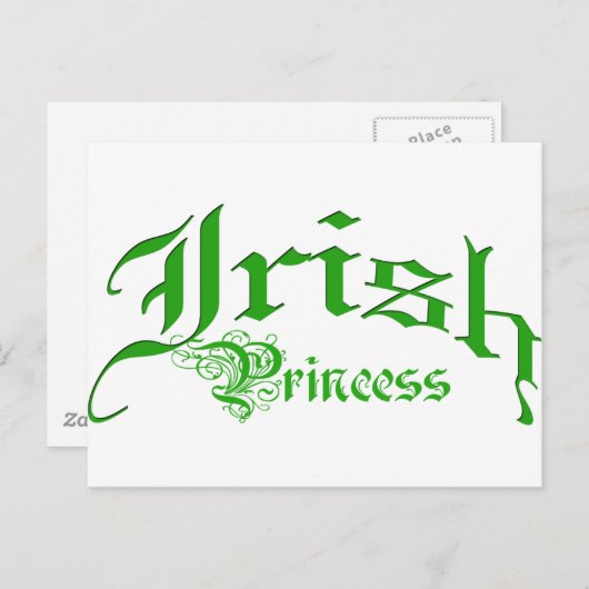 Irish Princess Briefkaart (Voorkant / Achterkant)