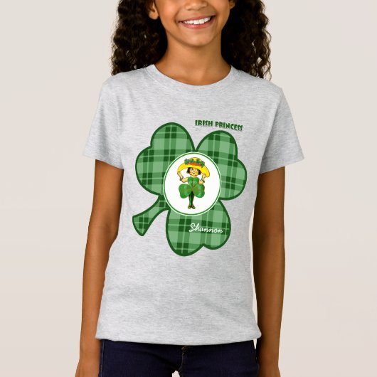 Irish Princess | Douanenaam St. Patrick's Day T-shirt (Voorkant)