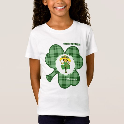 Irish Princess | Douanenaam St. Patrick's Day T-shirt (Voorkant)