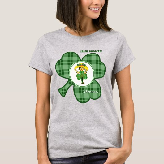 Irish Princess | Douanenaam St. Patrick's Day T-shirt (Voorkant)