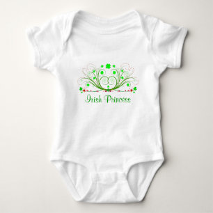 Irish Princess Fancy Shamrocks Baby T-shirt