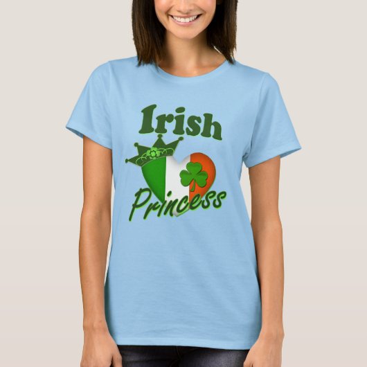 Irish Princess Heritage Heart T-shirt (Voorkant)
