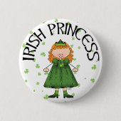 Irish Princess Redhead Ronde Button 5,7 Cm (Voorkant)