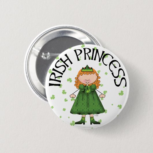 Irish Princess Redhead Ronde Button 5,7 Cm (Voorkant /achterkant)