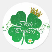 Irish Princess Ronde Sticker (Voorkant)
