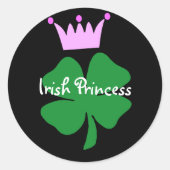 Irish Princess Ronde Sticker (Voorkant)