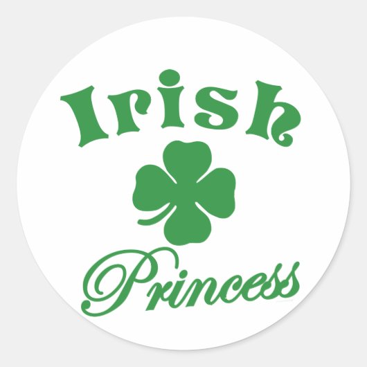 Irish Princess Ronde Sticker (Voorkant)