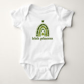 Irish Princess St. Patrick's Day Green Boho Rainbo Romper (Voorkant)