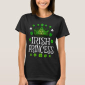 Irish Princess St Patrick's Day Shamrock Lucky T-shirt (Voorkant)