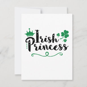 Irish Princess Women St Patrick's Day Script Feestdagenkaart