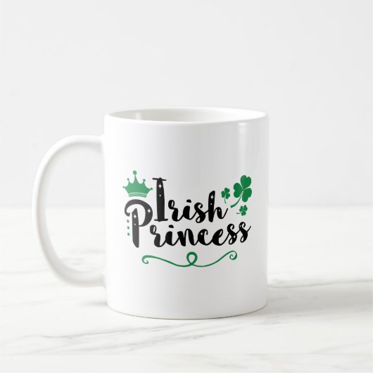 Irish Princess Women St Patrick's Day Script Koffiemok (Links)