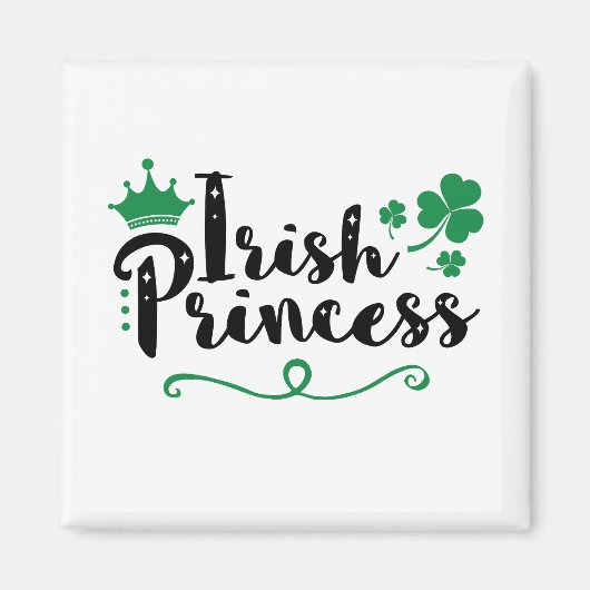 Irish Princess Women St Patrick's Day Script Magneet (Voorkant)