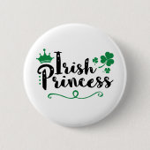 Irish Princess Women St Patrick's Day Script Ronde Button 5,7 Cm (Voorkant)