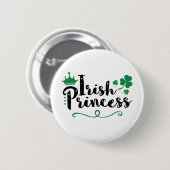 Irish Princess Women St Patrick's Day Script Ronde Button 5,7 Cm (Voorkant /achterkant)