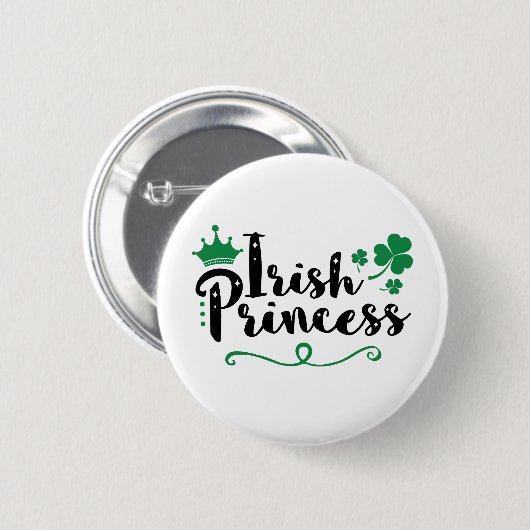 Irish Princess Women St Patrick's Day Script Ronde Button 5,7 Cm (Voorkant /achterkant)
