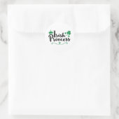 Irish Princess Women St Patrick's Day Script Ronde Sticker (Tas)
