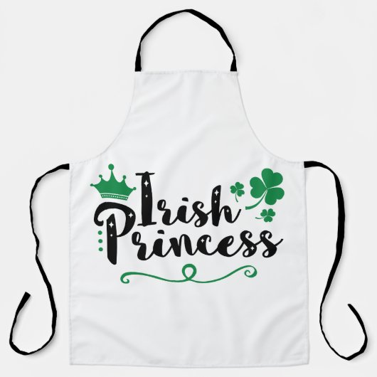 Irish Princess Women St Patrick's Day Script Schort (Voorkant)