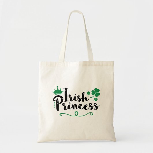 Irish Princess Women St Patrick's Day Script Tote Bag (Voorkant)