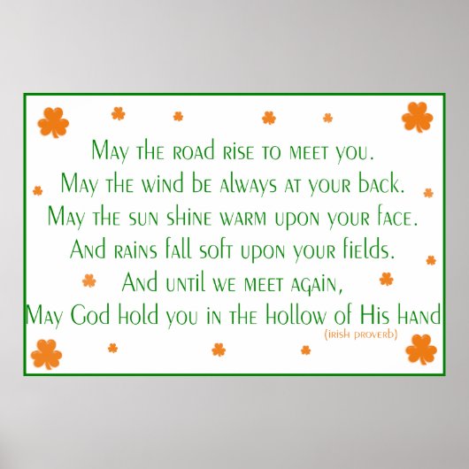 Irish Proverb 2 Print (Voorkant)