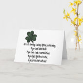 Irish Proverb 3 St. Patrick's Day Wenskaart Kaart (Gele Bloem)