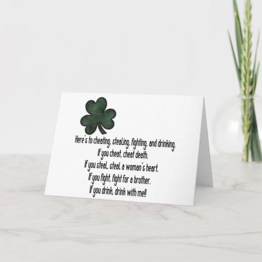 Irish Proverb 3 St. Patrick's Day Wenskaart Kaart (Voorkant)