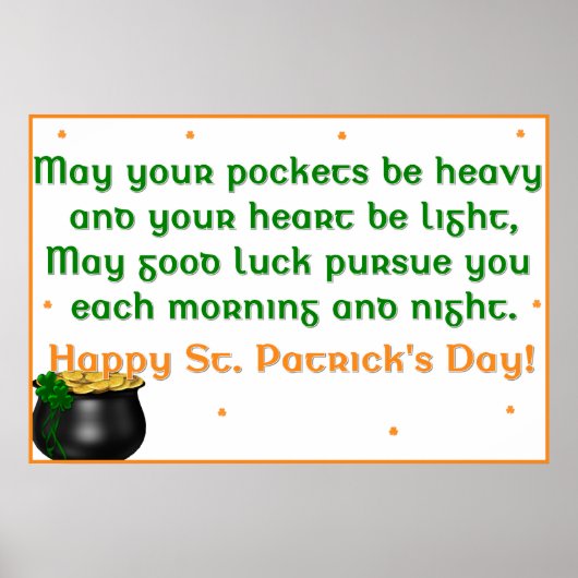 Irish Proverb 6 Print (Voorkant)