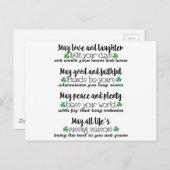 Irish Proverb Blessing Briefkaart (Voorkant / Achterkant)