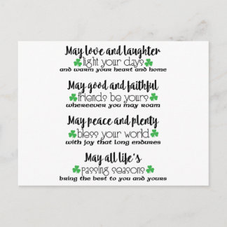 Irish Proverb Blessing Briefkaart