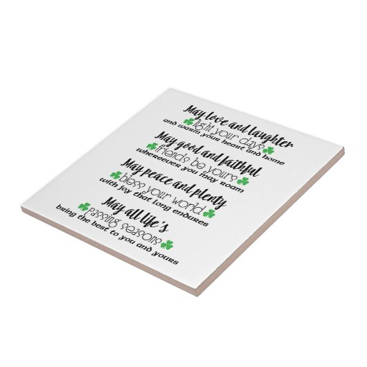 Irish Proverb Blessing Tegeltje (Zijkant)