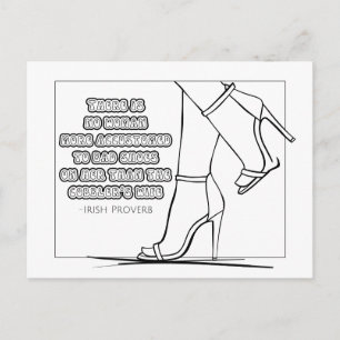 Irish Proverb Coloring Briefkaart