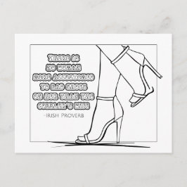 Irish Proverb Coloring Briefkaart